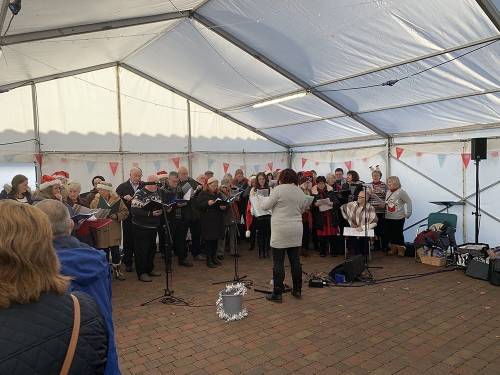 Lincolnshire Choir Performing in a Marquee