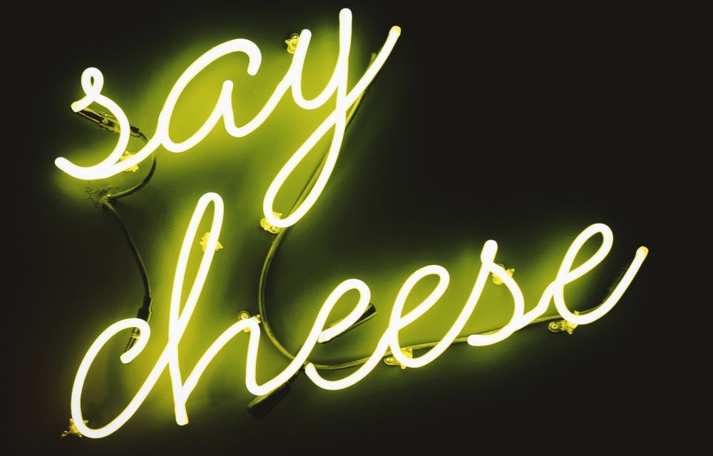 Neon 'Say Cheese' Lights