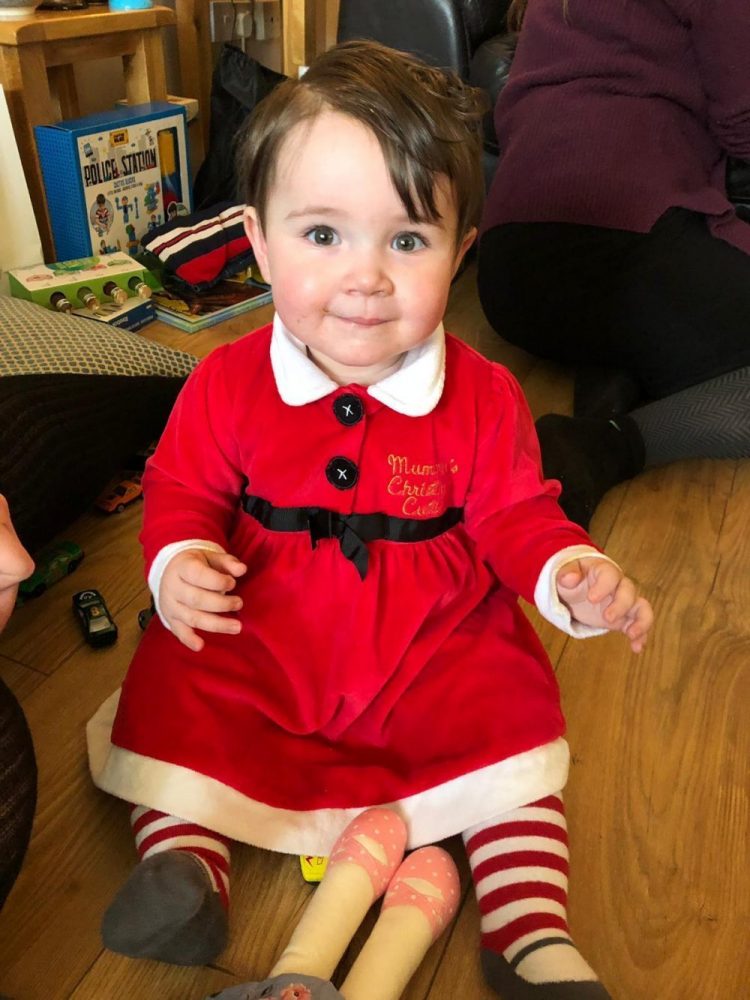 Lottie dressed as Mrs Claus