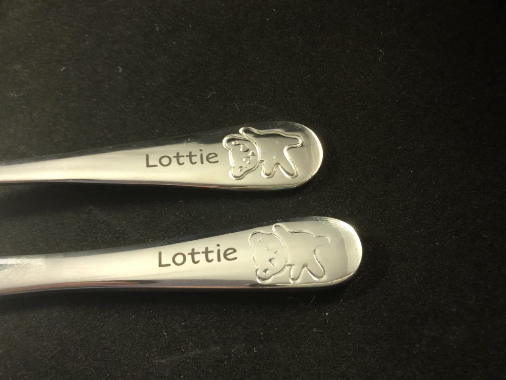 Personalised stainless steel cutlery handles